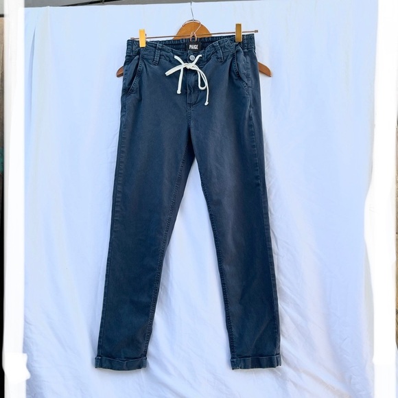 PAIGE | CHRISTY CHINO DRAWSTRING PANTS IN FRENCH NAVY SIZE 25 - Picture 3 of 7